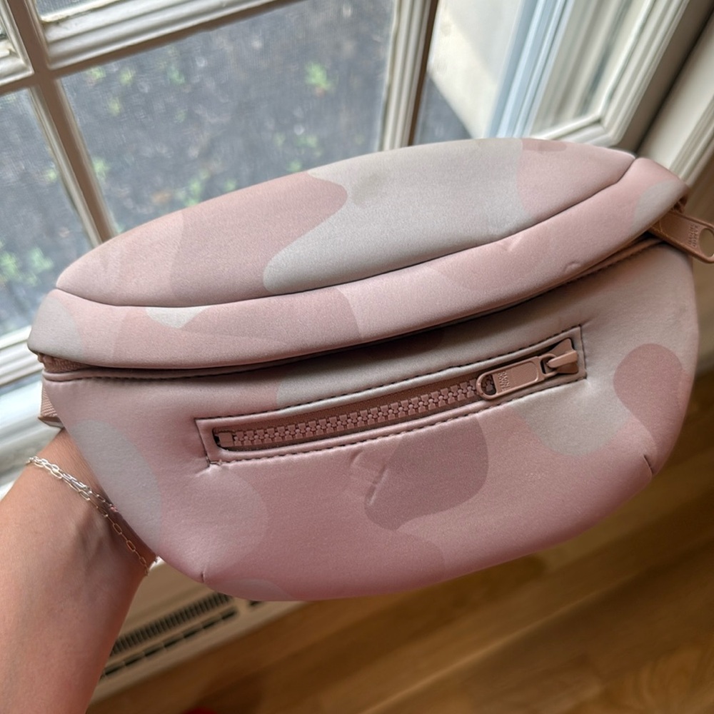 Dagne Dover Neoprene Fanny Pack Pink Camo
